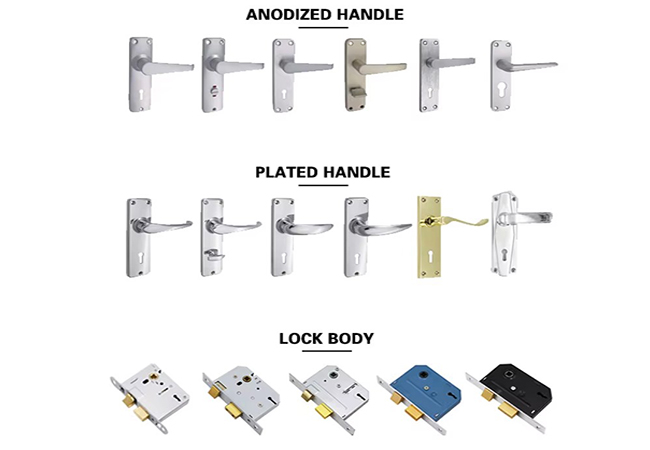 JW-LOCK Lever Door Handle Lock Set Product 3
