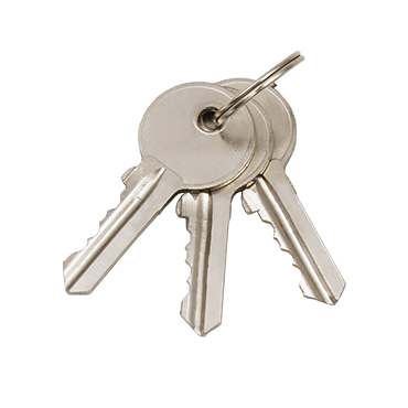 JW-LOCK Rim Lock 2020 3 Brass Iron Keys